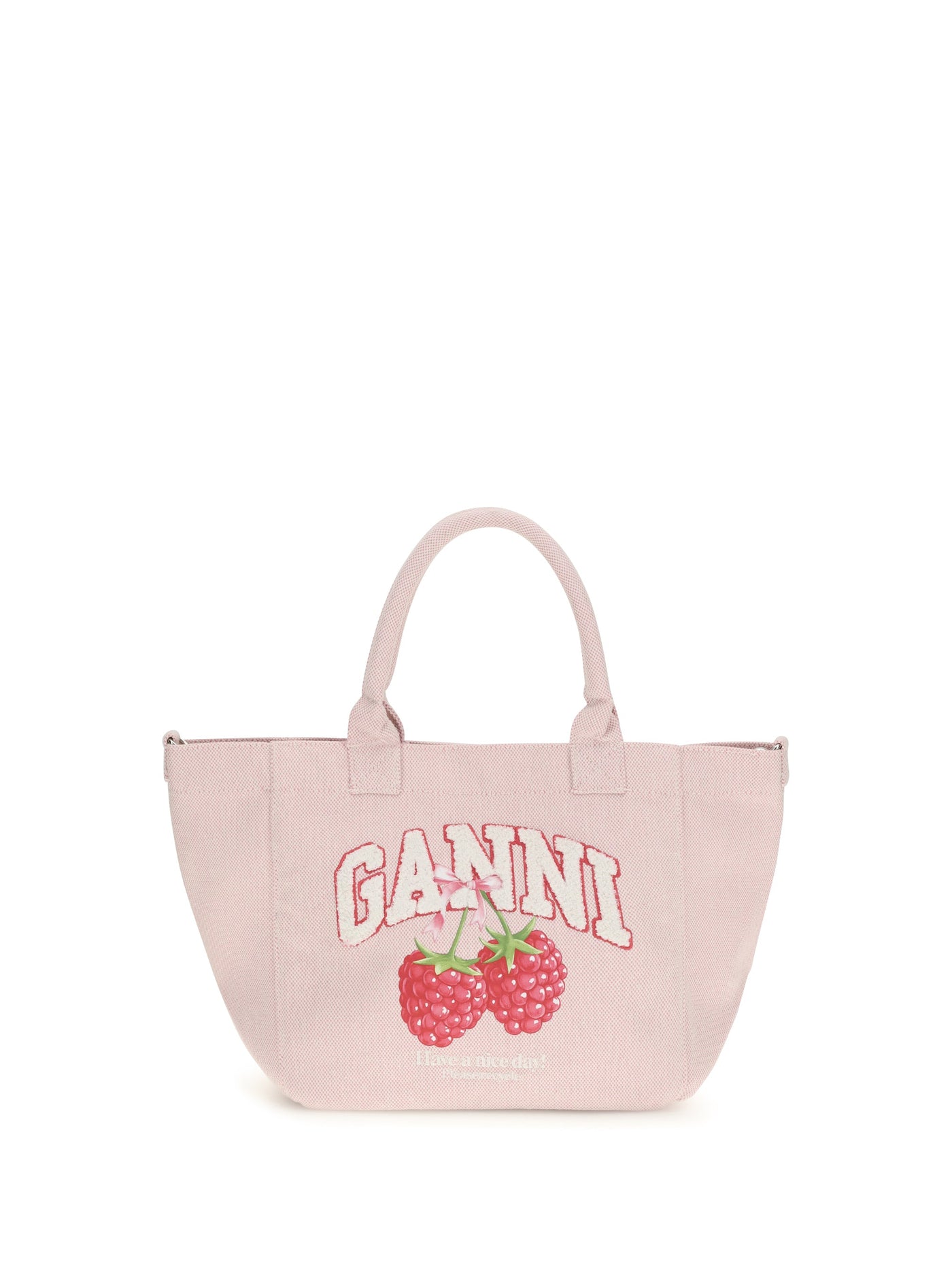 Ganni Easy Shopper Shoulder Bag — Beige Recycled Polyester