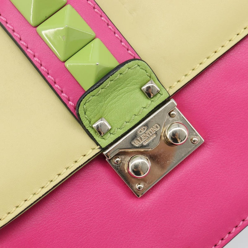 Valentino Garavani Glam Lock Covered Studs Leather Multicolour Bag