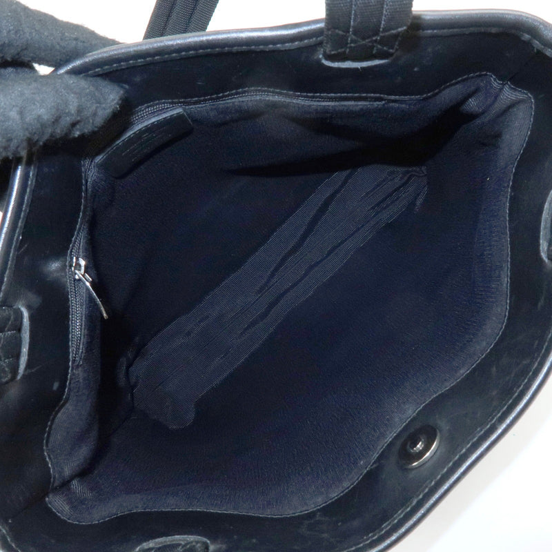 Salvatore Ferragamo Gancini Tote Canvas Black