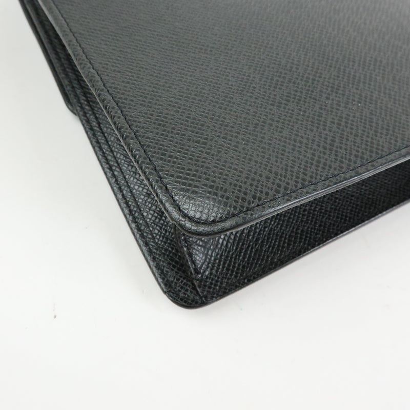 Louis Vuitton Selenga Pochette Taiga Leather Black Bag