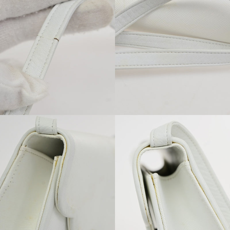 Saint Laurent Vintage Shoulder Bag Leather White