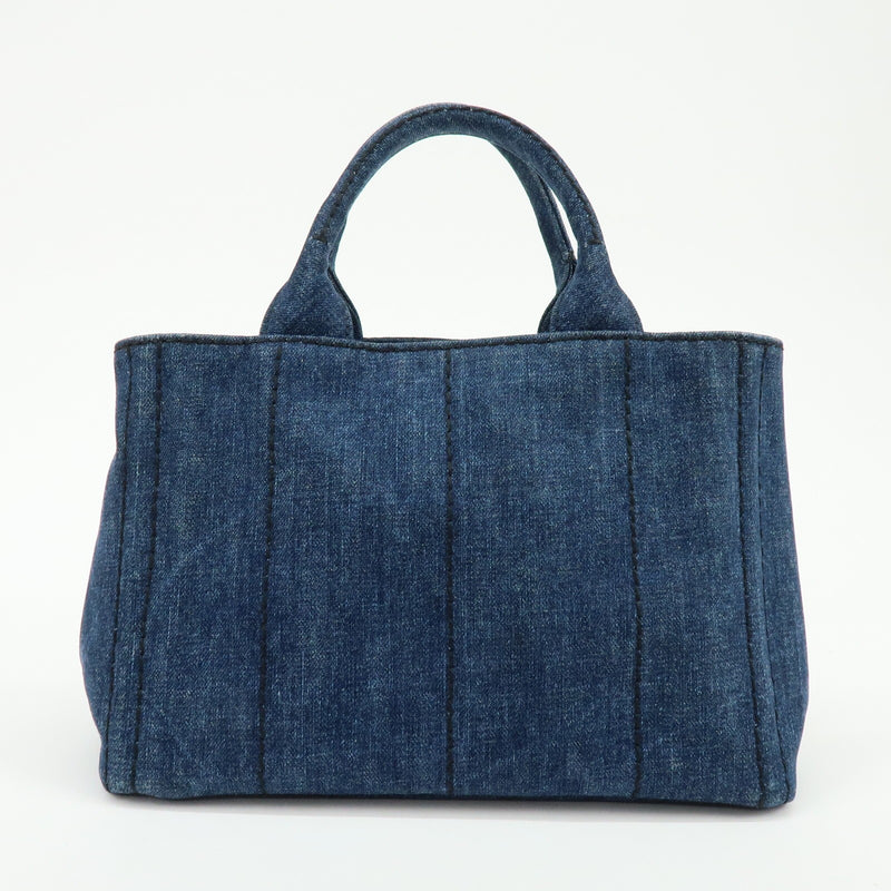 Prada Canapa Convertible Denim Blue Denim_jeans Bag