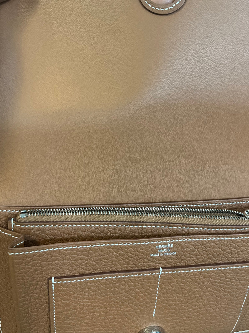 Hermes Dogon Waist Leather Brown Bag
