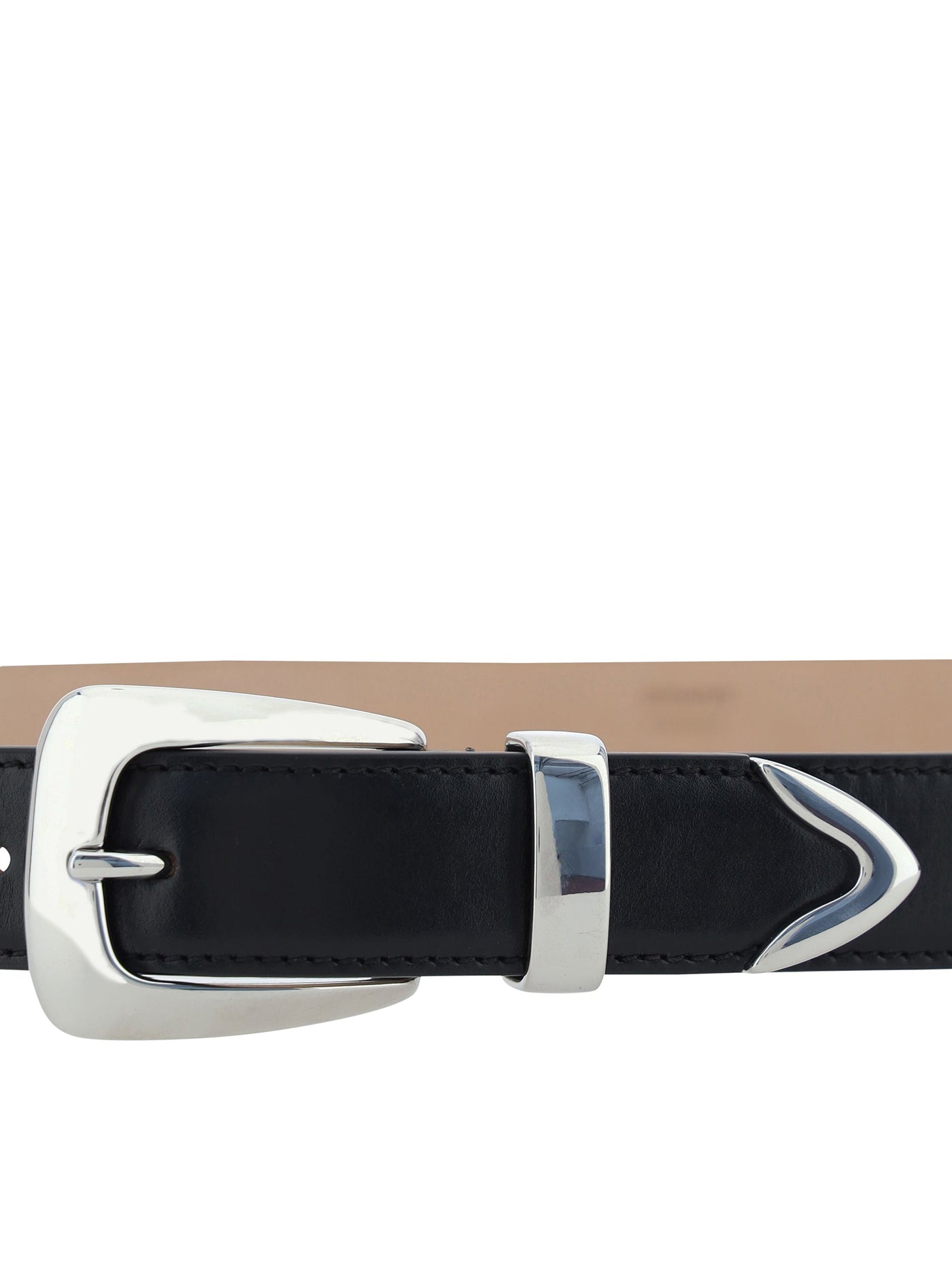 Khaite Benny Belt — Black Calf Leather