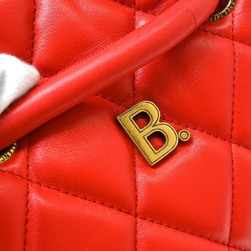 Balenciaga Touch B. Bucket Quilted Leather Red Bag