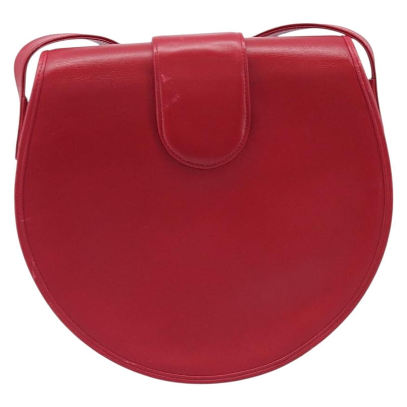 Saint Laurent Vintage Shoulder Bag Leather Red