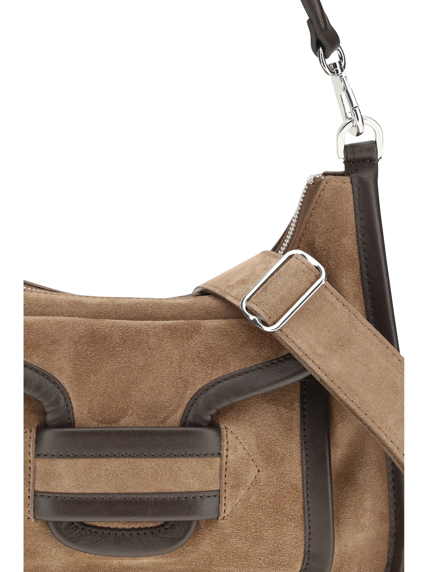Pierre Hardy Alpha Day Shoulder Bag — Brown Calf Leather