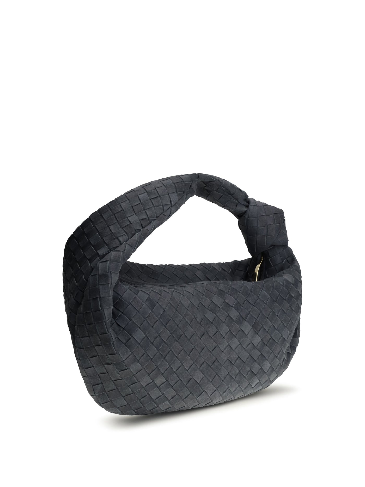 Bottega Veneta Jodie Shoulder Bag — Gray Lambskin