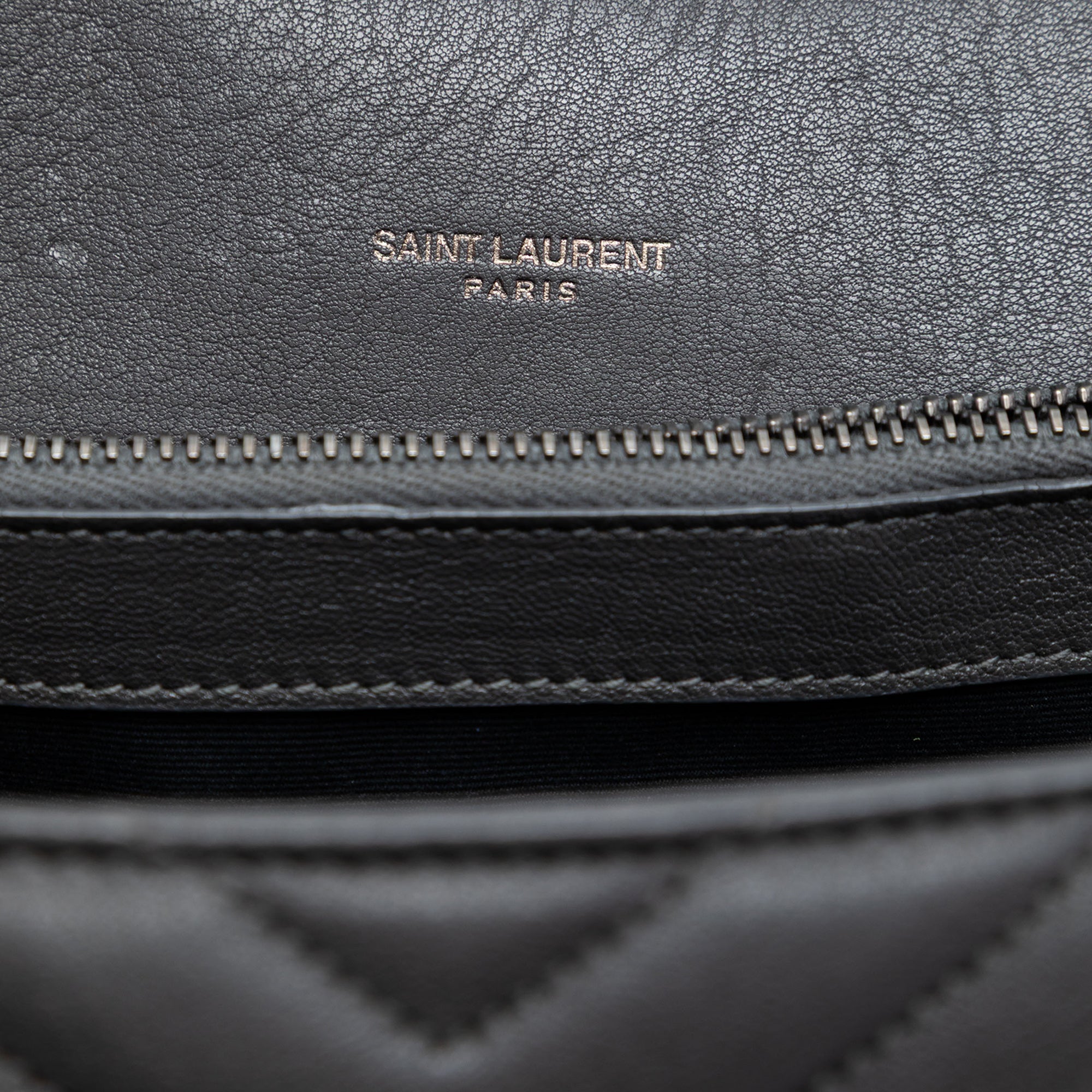 Large Chevron Sheepskin Monogram College Satchel - Image 5