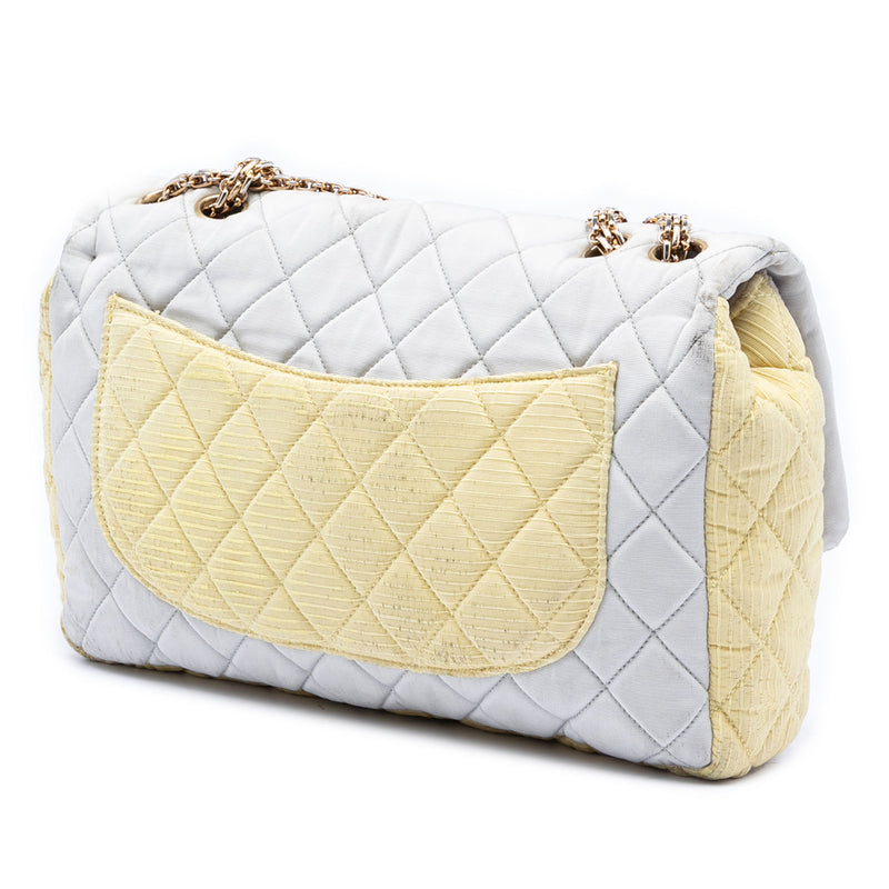Tricolor Quilted Grosgrain Satin Reissue 2.55 Single Flap 227 - Image 2