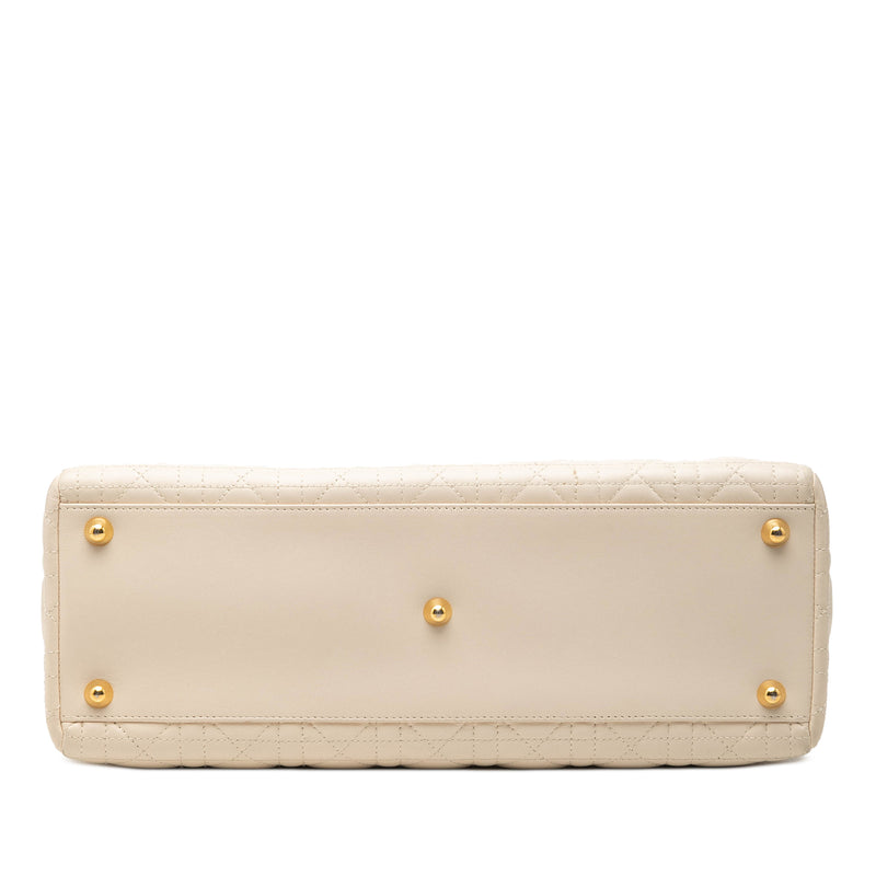 Large Lambskin Cannage Lady Dior - Image 3