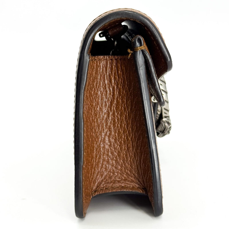 Gucci Dionysus Chain Jumbo Gg Canvas Brown Bag