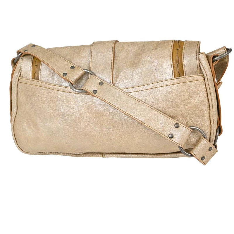 Christian Dior Vintage Gaucho Double Saddle Leather Gold Bag