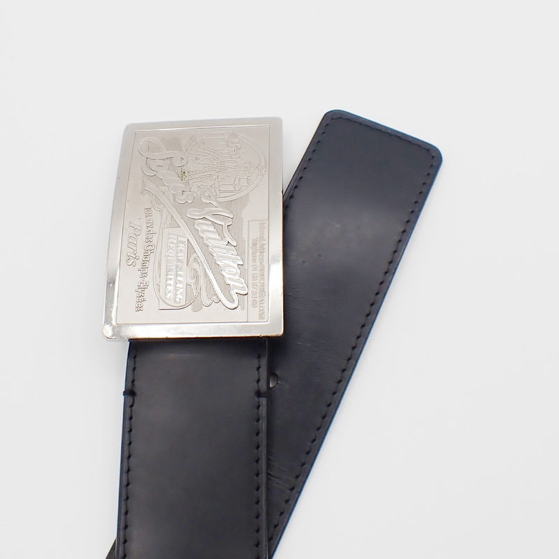 Louis Vuitton Voyage Buckle Belt Leather Black
