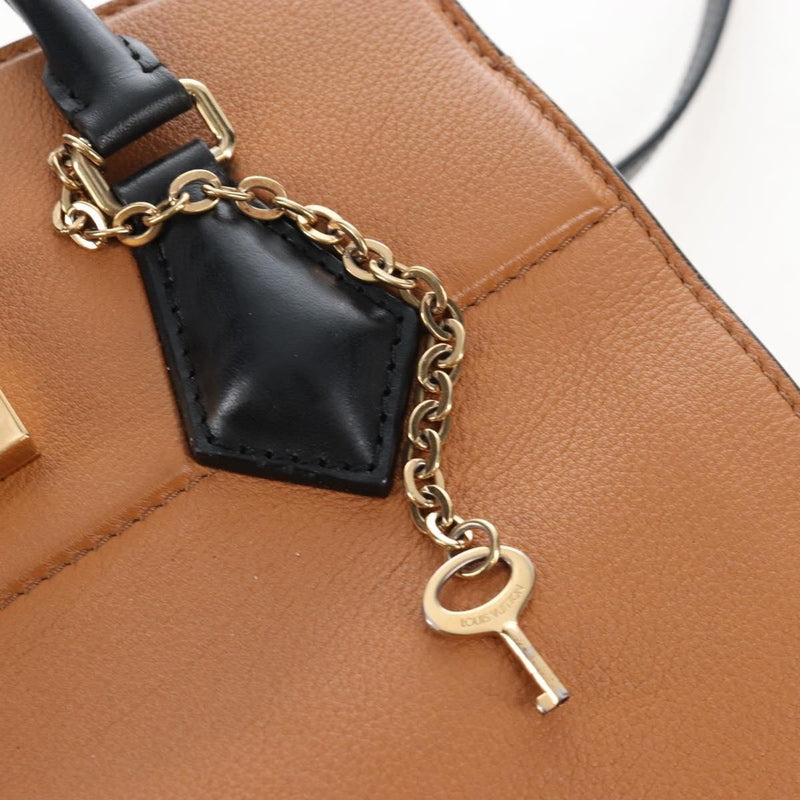 Louis Vuitton Cour Marly Leather With Studded Detail Beige Bag