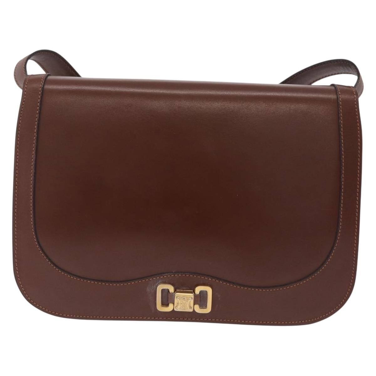 Celine Triomphe Leather Brown Bag
