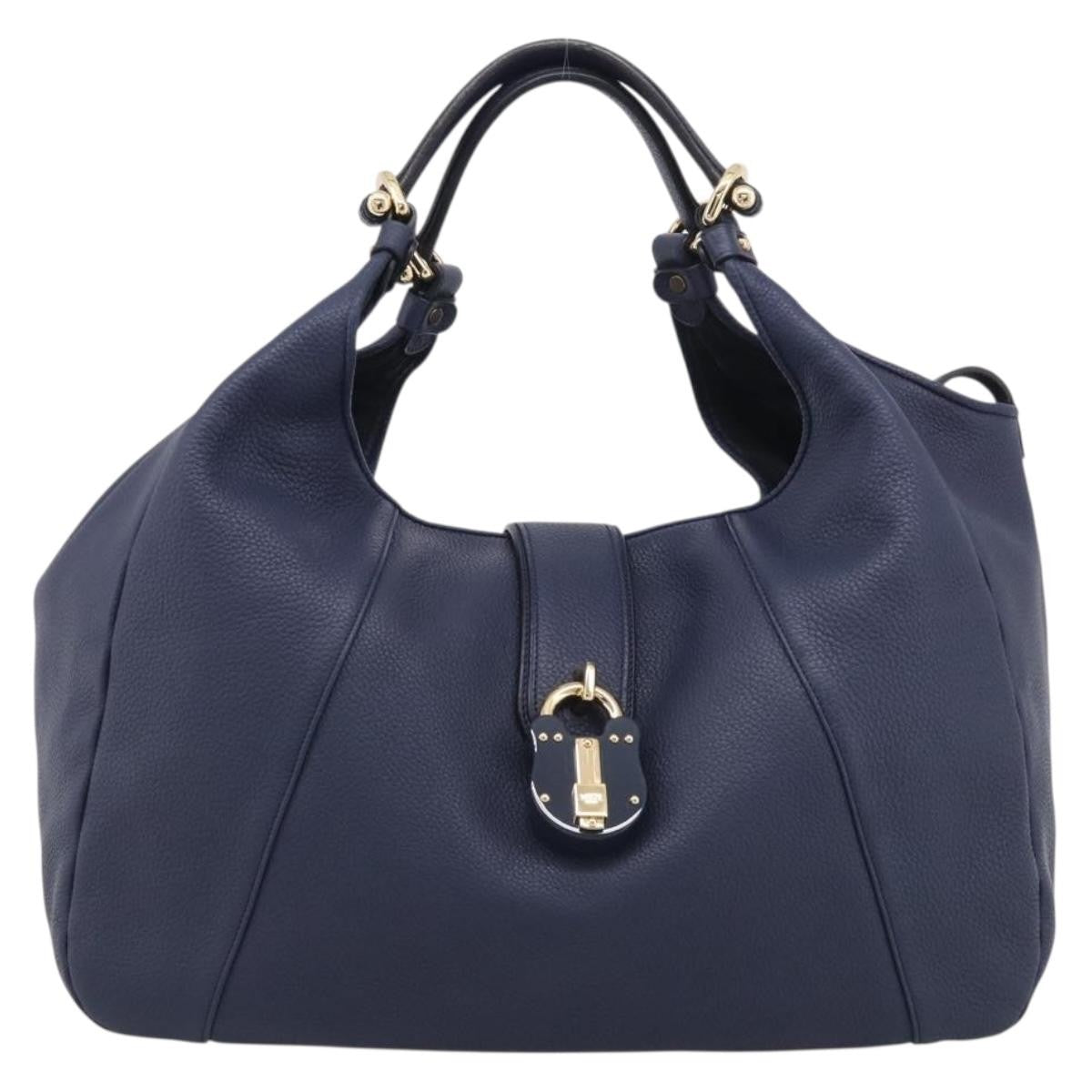 Loewe Calle Hobo Leather Navy