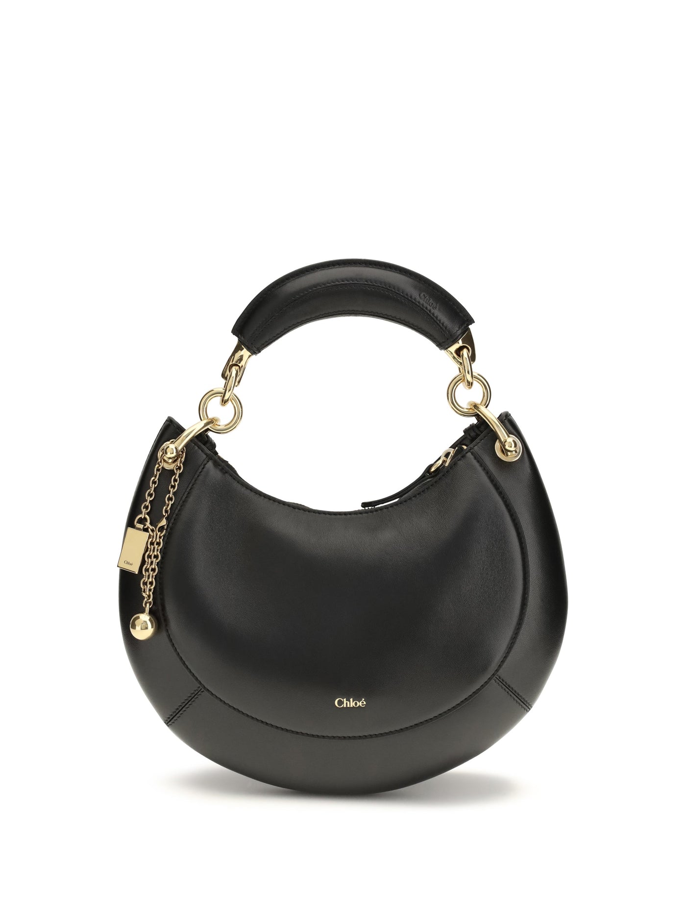 Chloé Marcie Shoulder Bag — Black Calf Leather Bos Taurus