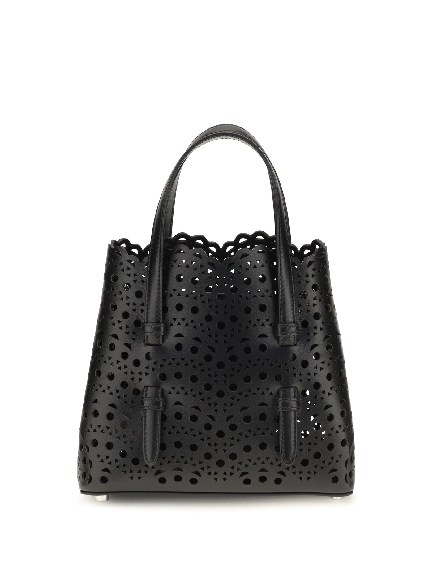 Alaïa Top Handle Bag — Black Calf Leather