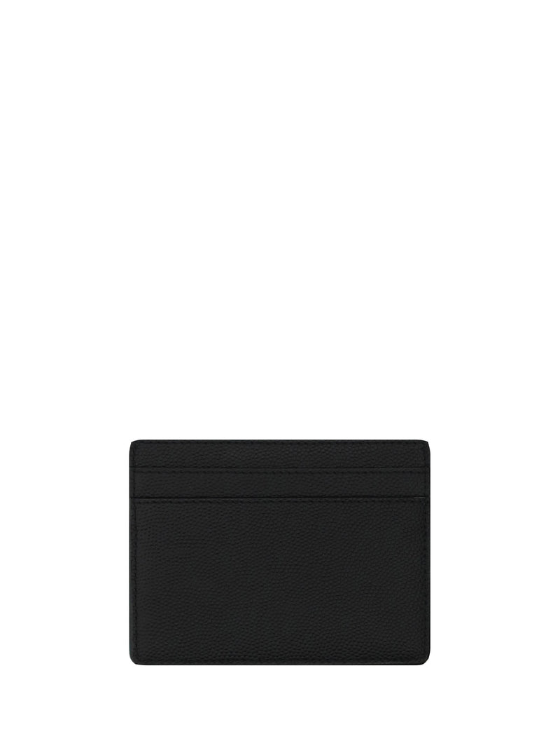 Saint Laurent Grain Card Case — Black Calf Leather Bos Taurus Cases