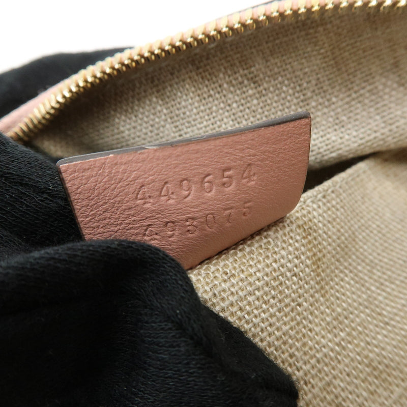 Gucci Gg Charm Convertible Dome Satchel Guccissima Leather Pink