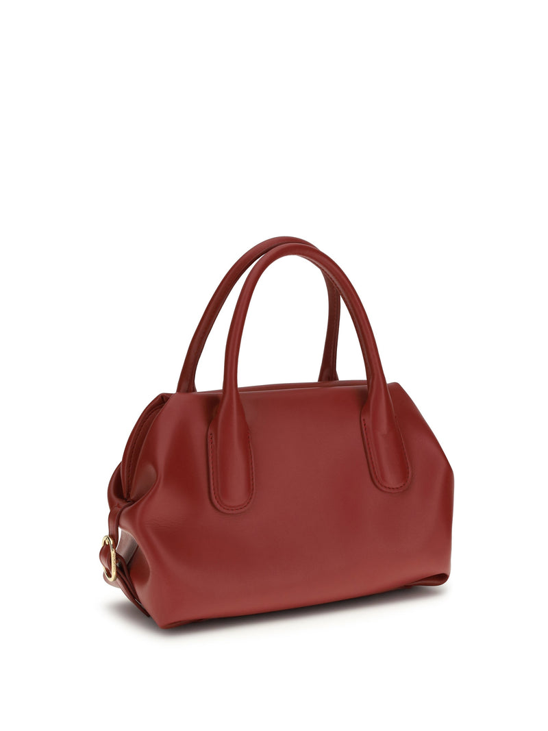Themoirè Tallia Trunk Top Handle Bag — Red Others Materials