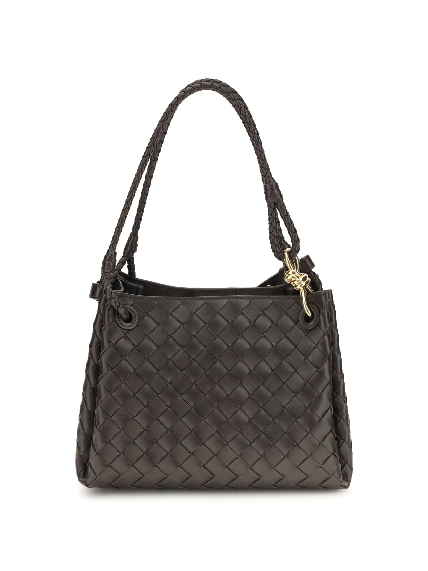 Bottega Veneta Shoulder Bag — Black Calf Leather