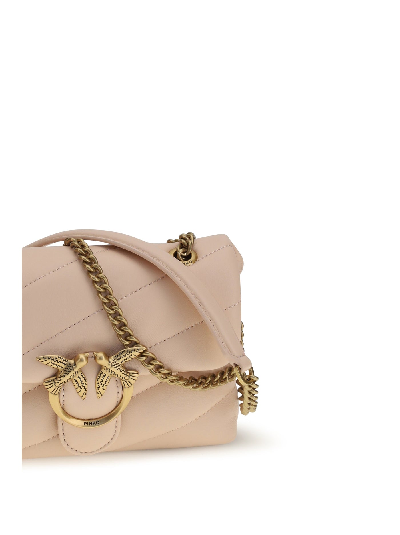 Pinko Shoulder Bag — Pink Calf Leather