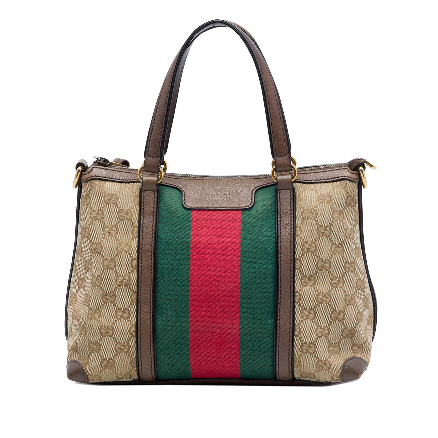 GG Canvas Web Satchel - Image 1
