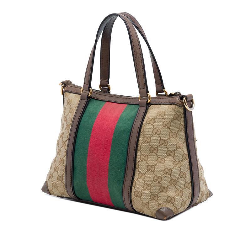 GG Canvas Web Satchel - Image 2