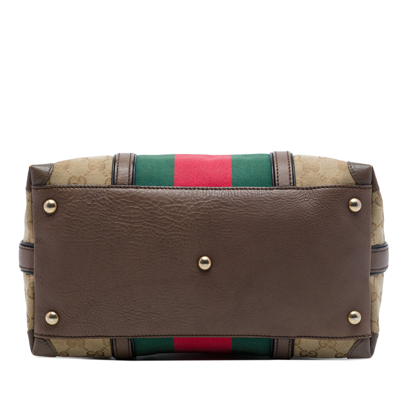 GG Canvas Web Satchel - Image 3