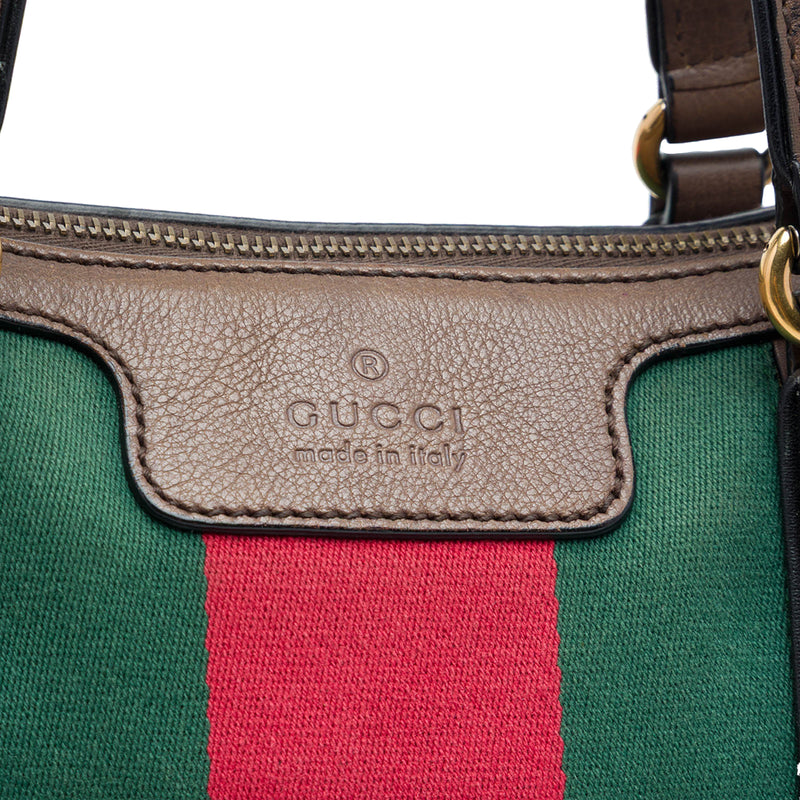 GG Canvas Web Satchel - Image 6