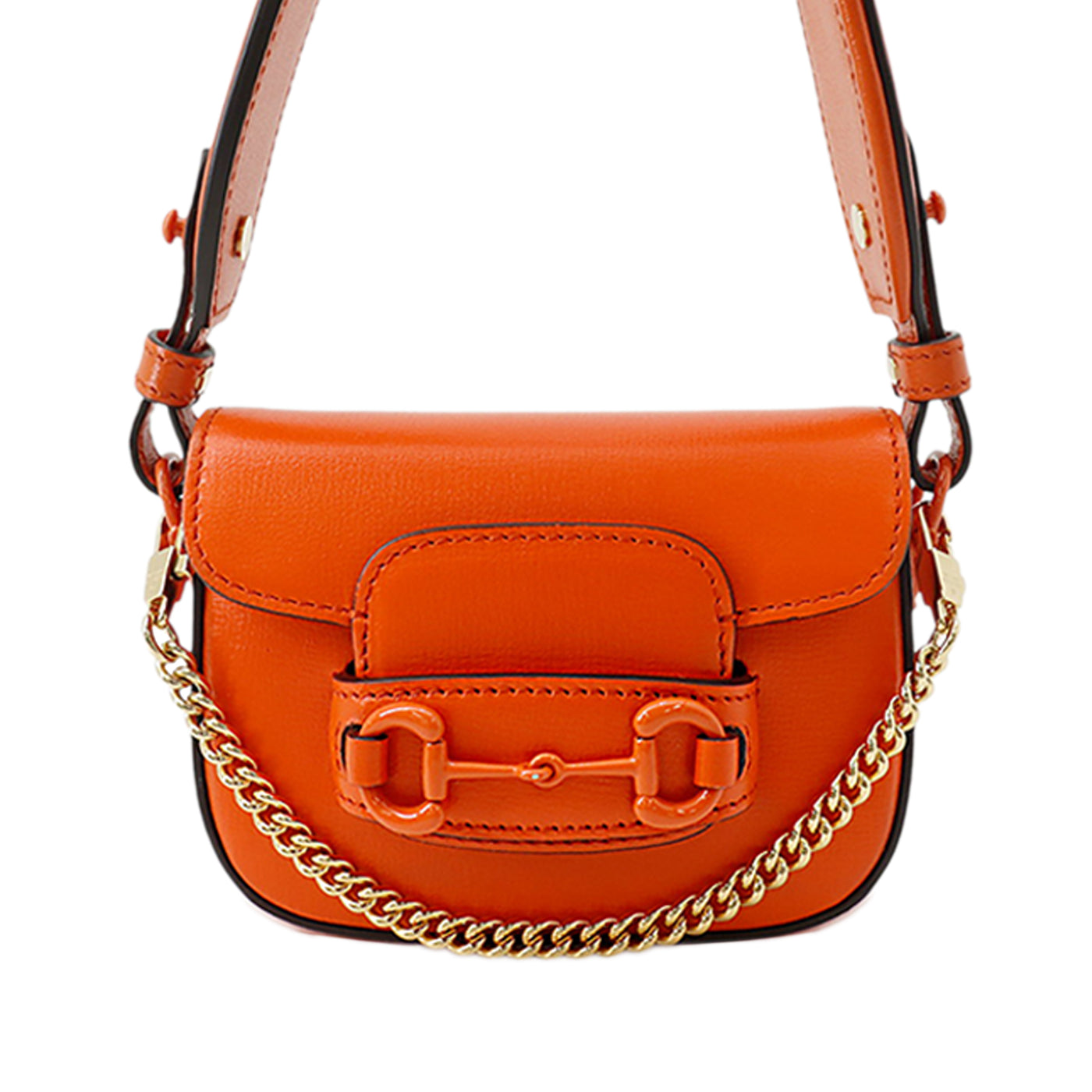 Mini Calfskin Horsebit 1955 Web Satchel - Image 1