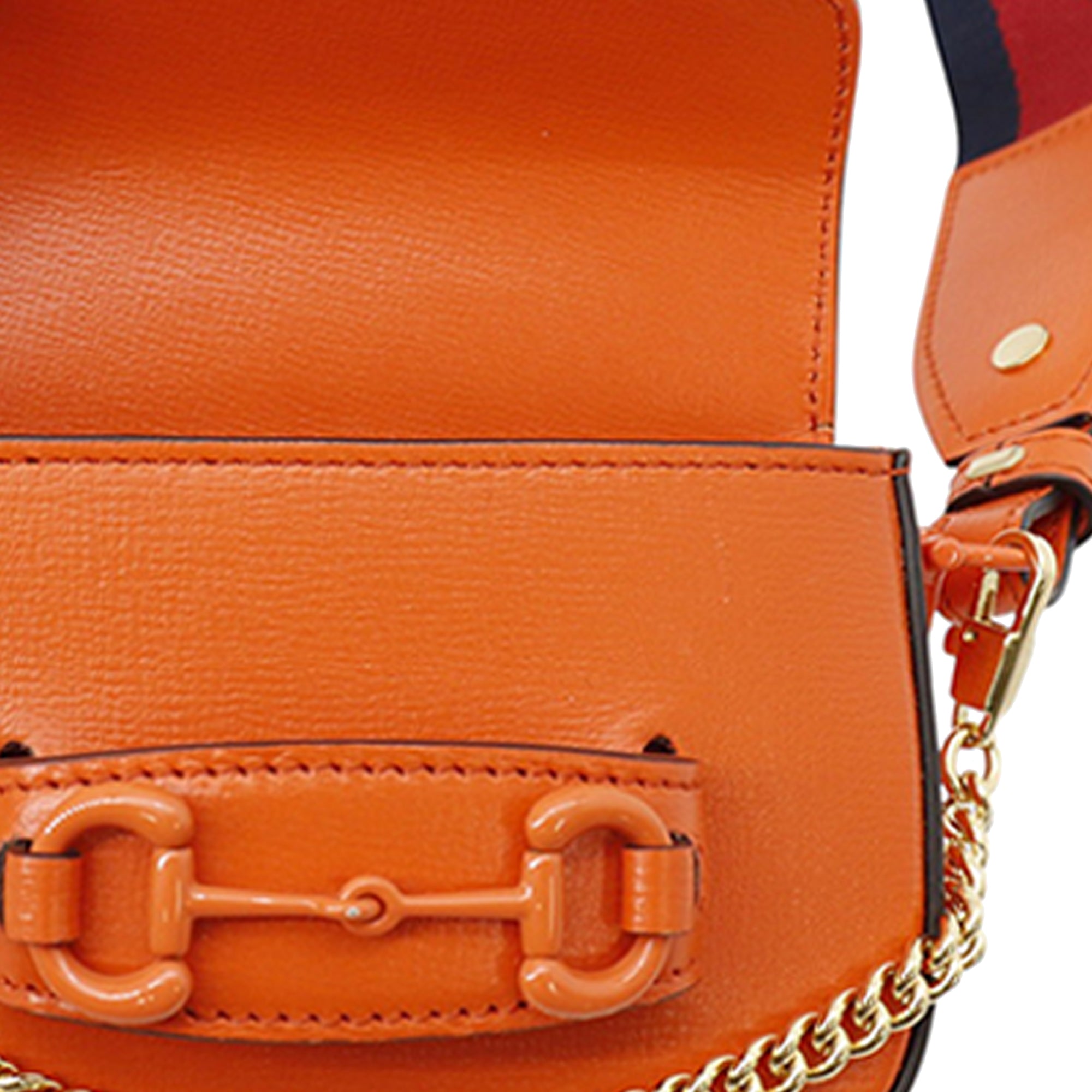 Mini Calfskin Horsebit 1955 Web Satchel - Image 10