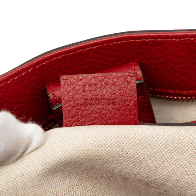 Medium Calfskin Bamboo Shopper Satchel - Image 6