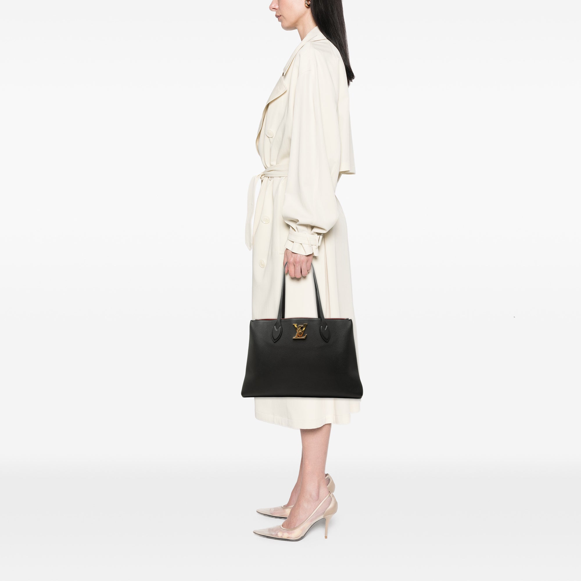 Leather Lockme Shopper Tote - Image 7