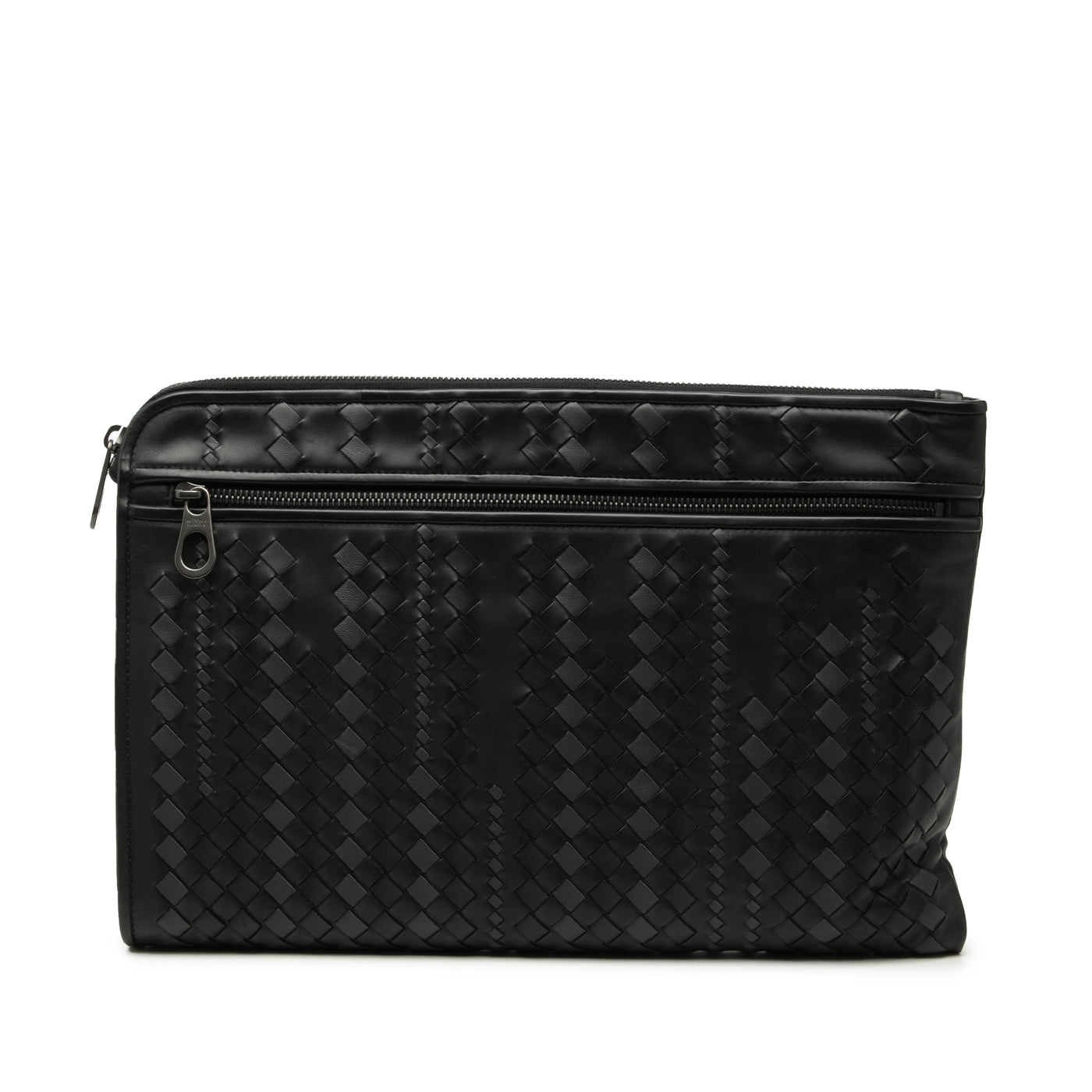 Bicolor Nappa Intrecciato Clutch - Image 1