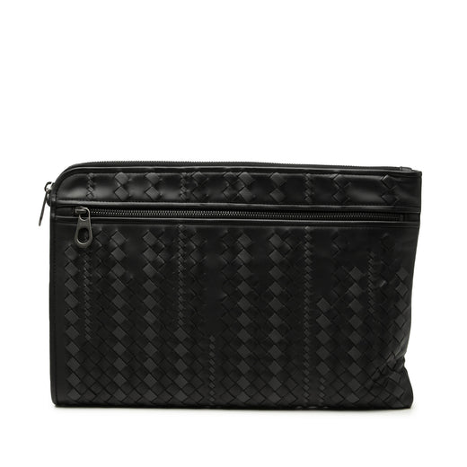 Bicolor Nappa Intrecciato Clutch - Image 1