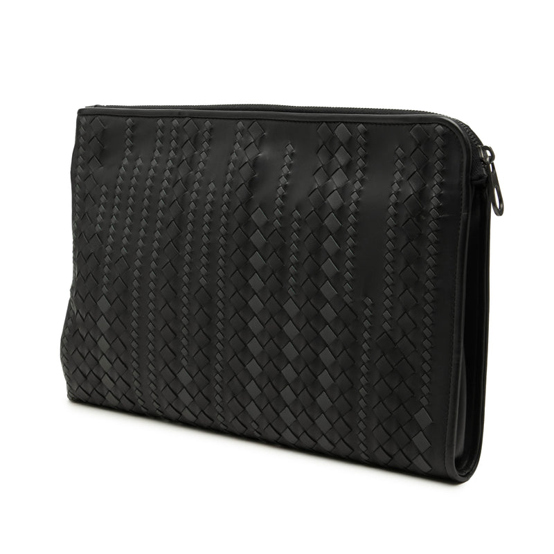 Bicolor Nappa Intrecciato Clutch - Image 2