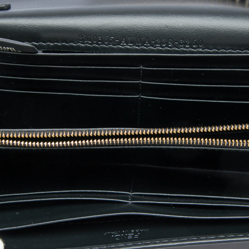 Smooth and Grained Calfskin Vitello King Cruise FF Diamonds Continental Envelope Wallet On Chain - Image 4