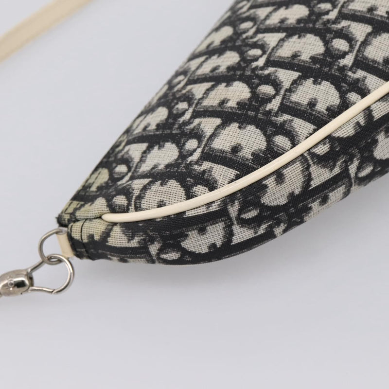 Christian Dior Vintage Saddle Diorissimo Canvas Gray Bag