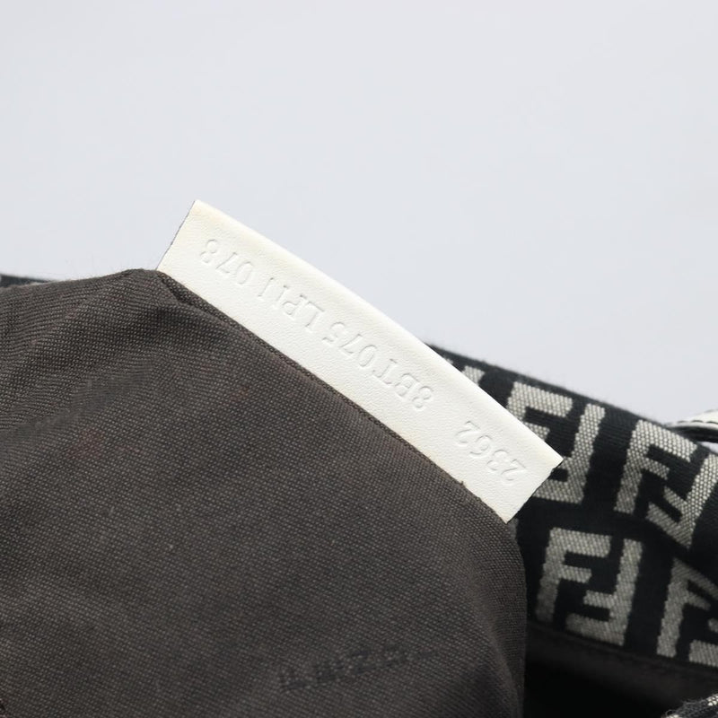 Fendi Vintage Flap Zucchino Canvas Black Bag
