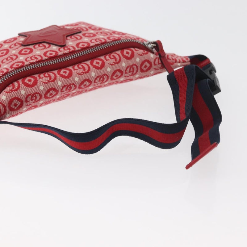 Gucci Childrens Belt Printed Coated Canvas Red Bag