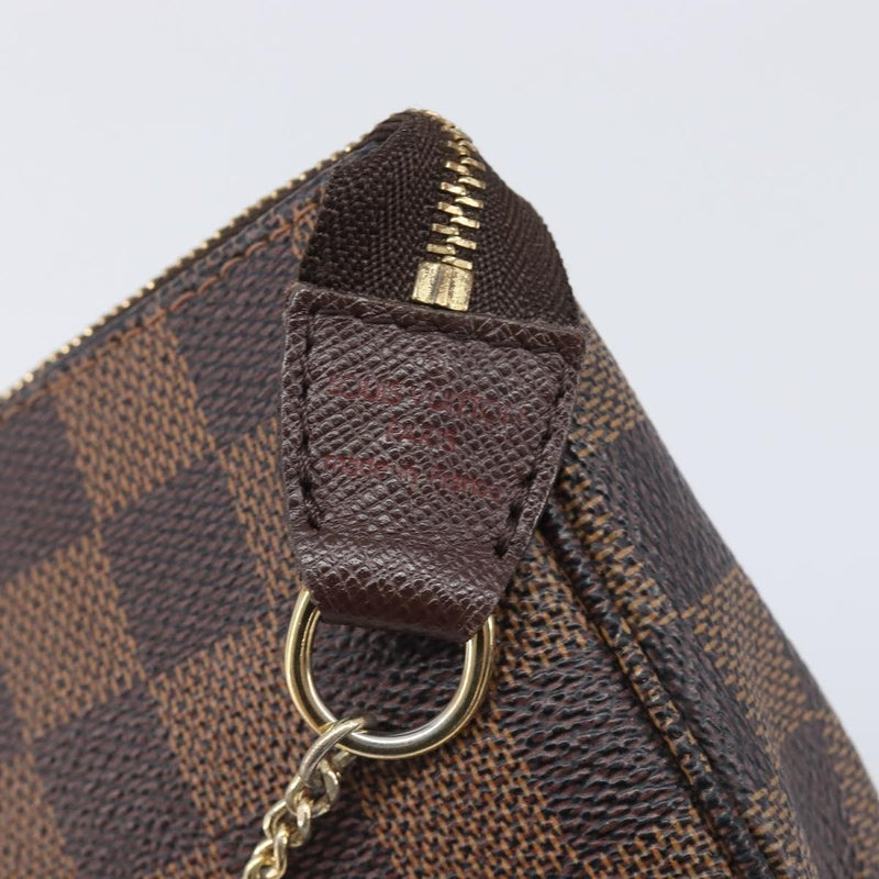 Louis Vuitton Pochette Accessoires Damier Ebene Brown Canvas Bag