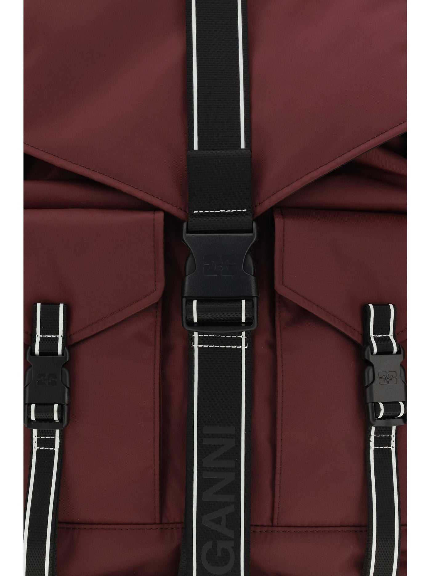 Ganni Re-Tech Backpack — Red Recycled Polyamide