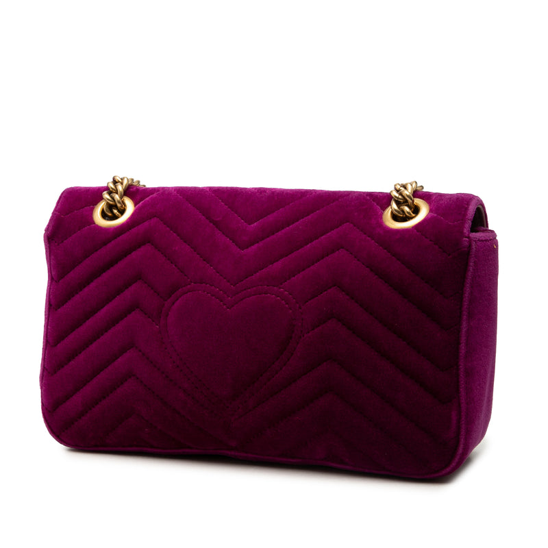 Medium GG Marmont Matelasse Velvet Shoulder Bag - Image 2