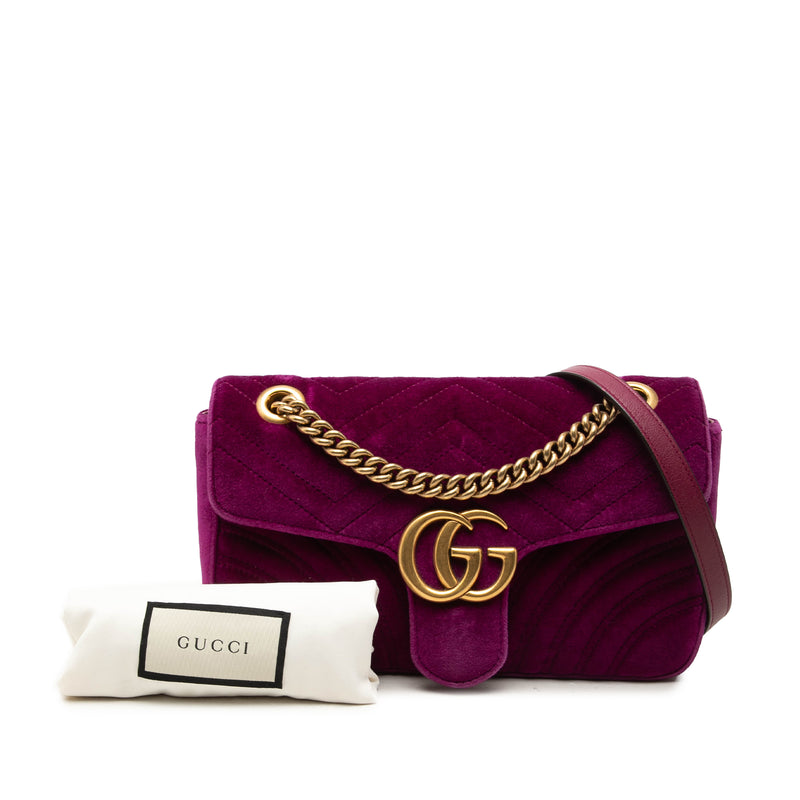 Medium GG Marmont Matelasse Velvet Shoulder Bag - Image 7