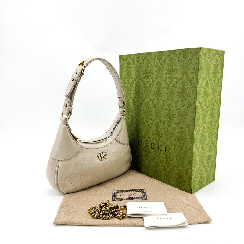 Gucci Aphrodite Leather Beige Bag