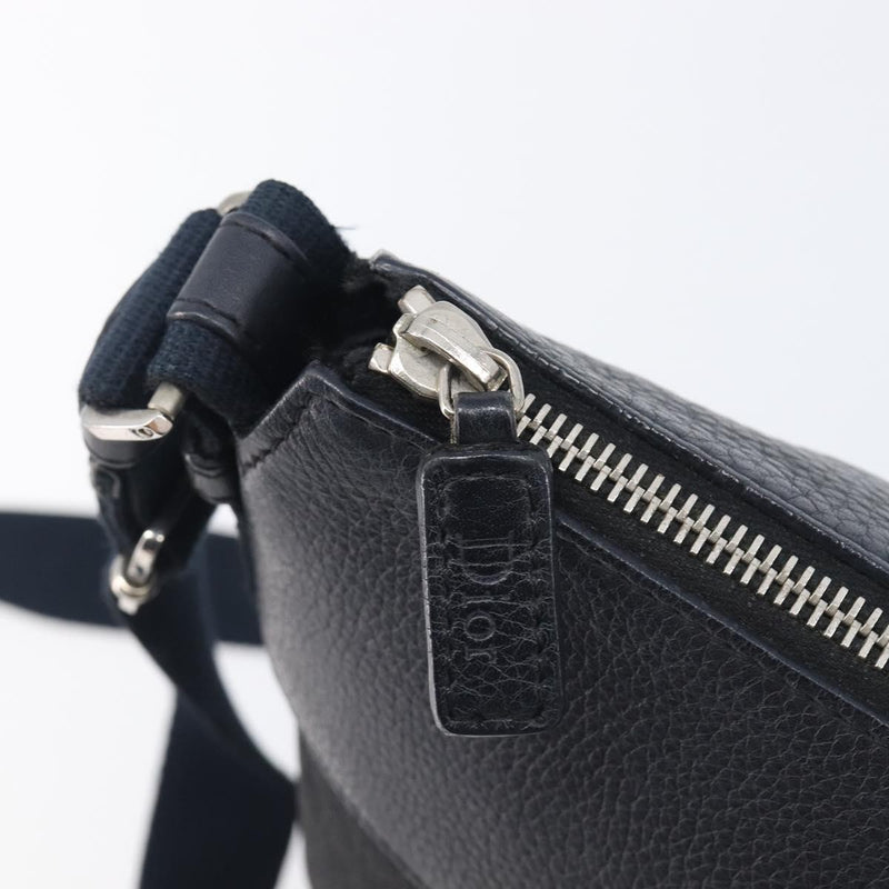 Christian Dior Vintage Street Chic Messenger Diorissimo Canvas And Leather Black