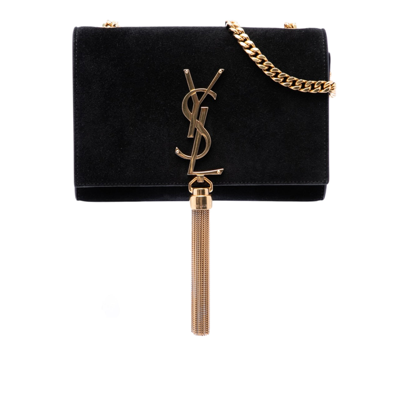 Small Velvet Monogram Kate Tassel Crossbody - Image 1